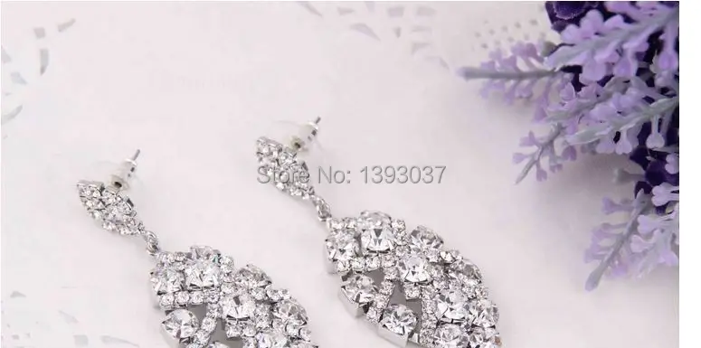 Fashion Brand Earrings 2014 New Women Ladies Drop Rhinestone Style Crystal Jewelry Wholesale | Украшения и аксессуары