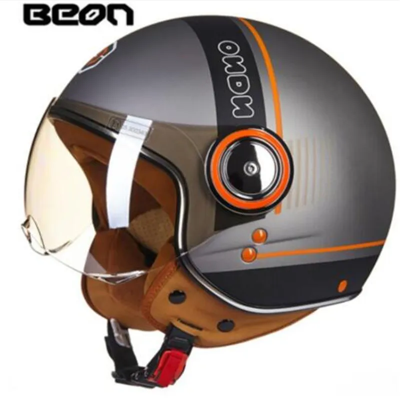 BEON мотоциклетный шлем Chopper 3/4 с открытым лицом винтажный Moto Casque Casco Capacete для мужчин