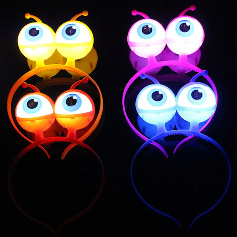 5 шт./лот Alien Eyes LED мигающая головная повязка с подсветкой лента для волос Rave