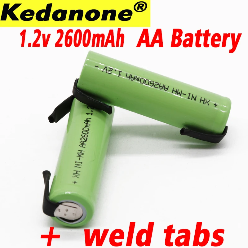 AA Аккумуляторная батарея 1 2 V 2600mah NiMH 14430 зеленая оболочка с припоем булавки для DIY