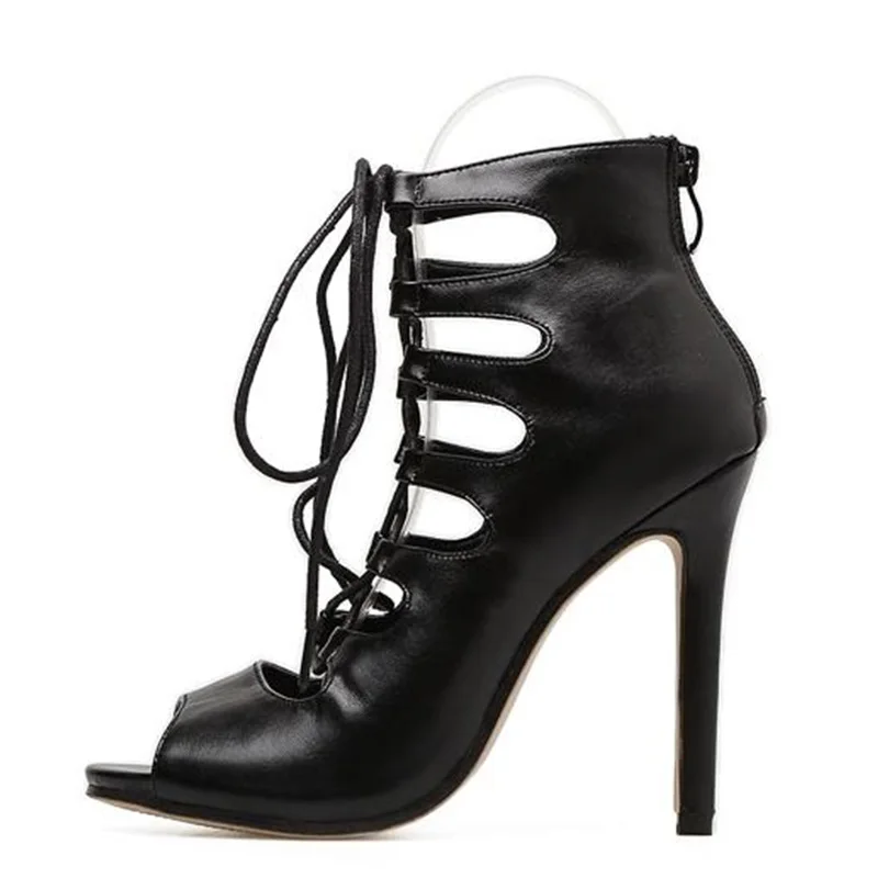 Босоножки женские на высоком каблуке-шпильке пикантные босоножки с