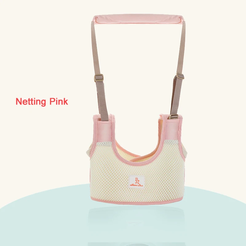 Netting Pink Ходунки для малышей, рюкзак с ремнем, Поводок для детей, пояс для обучения ходьбе, дышащая хлопковая ткань, Детские поводки для безопасности - Цвет: Netting Pink