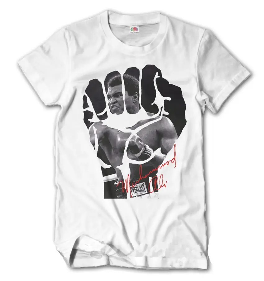 

Fashion 2019 Top Tee Mens Men's Slim Fit T-Shirt Muhammad Ali Boxes Movie Boxer NEW Print T Shirt