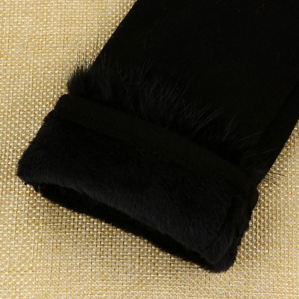 Women Female Gloves Winter Warm Cashmere Keep Warm Driving Full Finger Gloves Touch Screen ladys Glove luvas guantes 18Nov