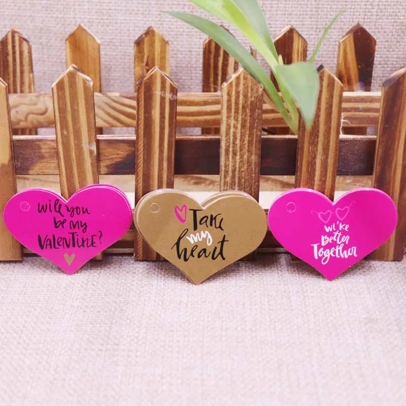 

500 pcs 2018 New Wholesale Free Shipping Heart Tag Wedding Favorate Label Good Wishes And Regards Tag Heart Shape Tag
