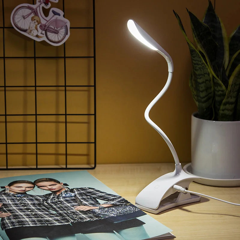 Модный Регулируемый USB Перезаряжаемый светодиодный Настольный светильник с