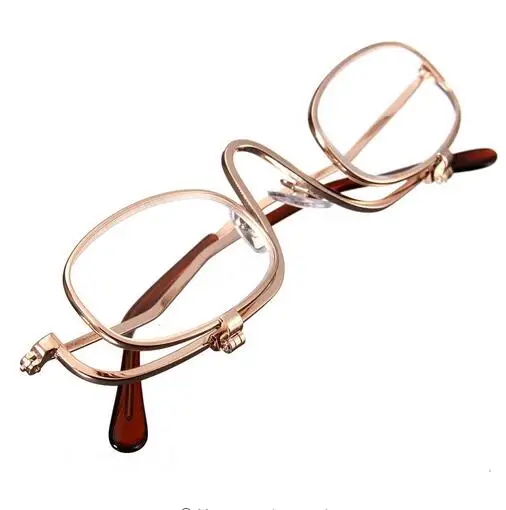 Женские регулируемые откидные 3x увеличительные двойные 2 линзы очки для макияжа