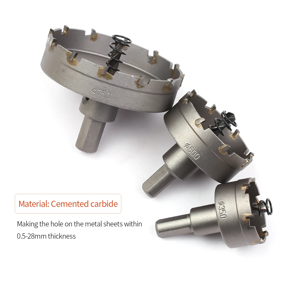 

Drill Bits 23pcs Carbide Electric Drill Chuck16-100mm Hole Saw Set Steel Carbide Tip Drills Bit Metal Hole Open