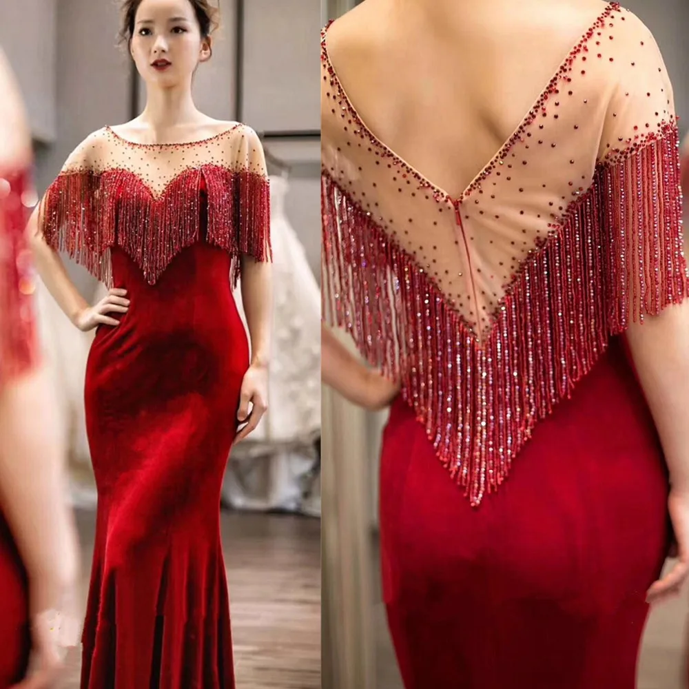 

Sparkly Beaded Satin Mermaid Long Prom Dresses 2020 vestidos largos Crystal Off the Shoulder Arabic Formal Party Dress For Women