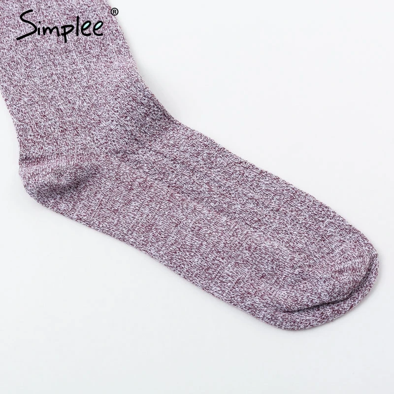 Simplee Сексуальные Вязаные кружевные женские чулки зима осень облегающие леггинсы