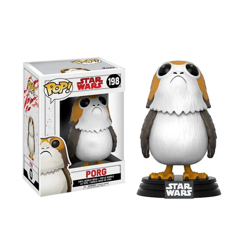 with box FUNKO POP STAR WARS& PORG, Чубакка, Штурмовик Виниловая фигурка Коллекционная модель игрушки для детей подарок с розничной коробкой - Цвет: with box