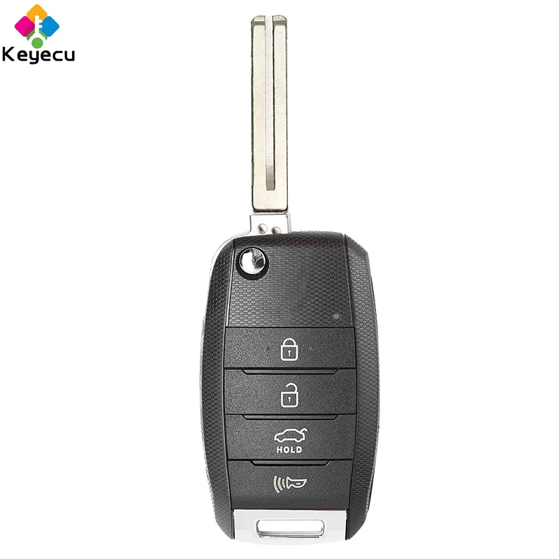 Дистанционный Автомобильный ключ KEYECU Flip 3 + 1 кнопки и 315 МГц/433 МГц FOB для Kia Rio 2014 2016 /