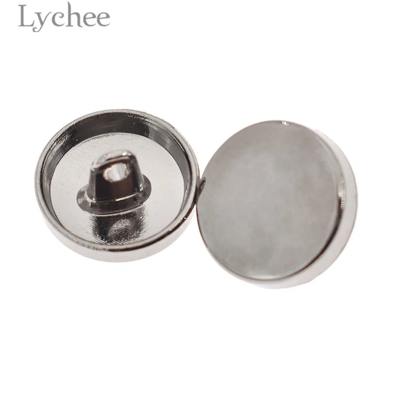 Lychee Life 10 шт. зеркальный дизайн кнопки ручной работы пальто Металлическая Кнопка