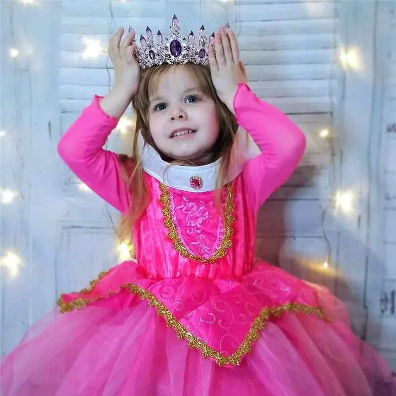Girl Sleeping Beauty Aurora Princess Costume for Kids Girls Dress Children Party Cosplay Summer Briar Rose Vestido | Детская одежда и