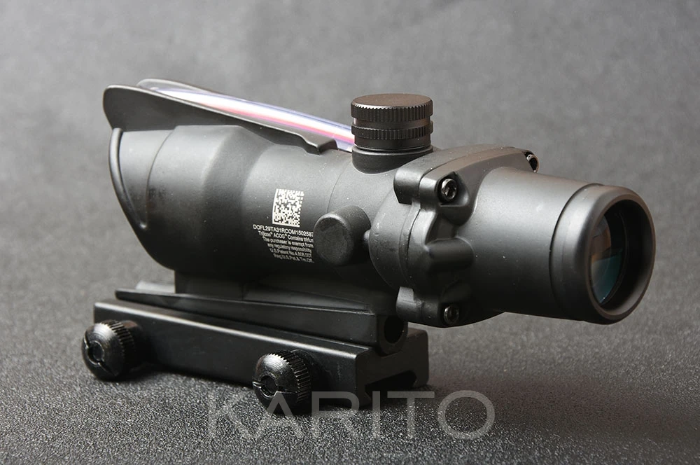 Тактический стиль trijicon acog 4x32 красные оптоволоконные прицел для Пикатинни Крепление база Охота Стрельба M1390