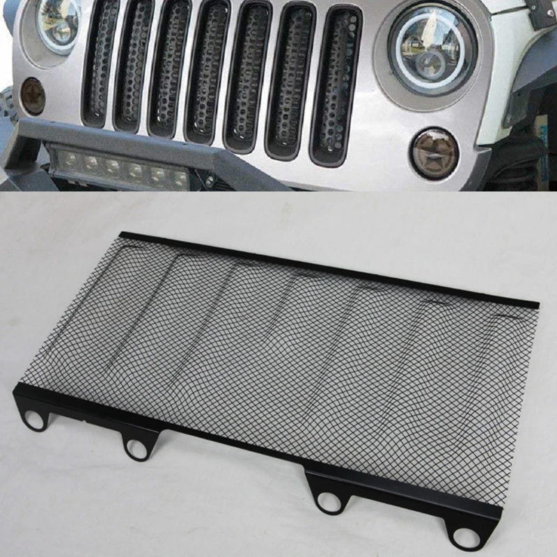 4x4 автомобильные аксессуары wrangler jk 3D сетка для насекомых решетка черная сталь