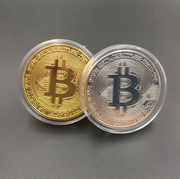 Позолоченная битовая монета Биткоин Коллекционная арт коллекция монет btc