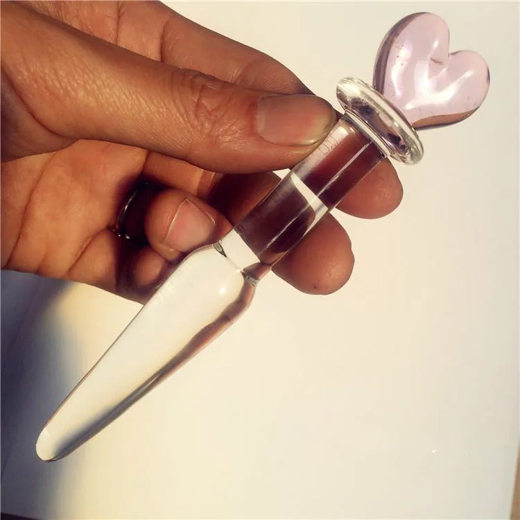 Фаллоимитатор для точки G и клитора Хрустальный пенис Анальная пробка массажер