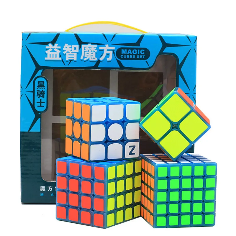 Z куб черный рыцарь Светящийся синий магический Подарочная коробка 2x2x2 3x3x3 4x4x4 5X5X5