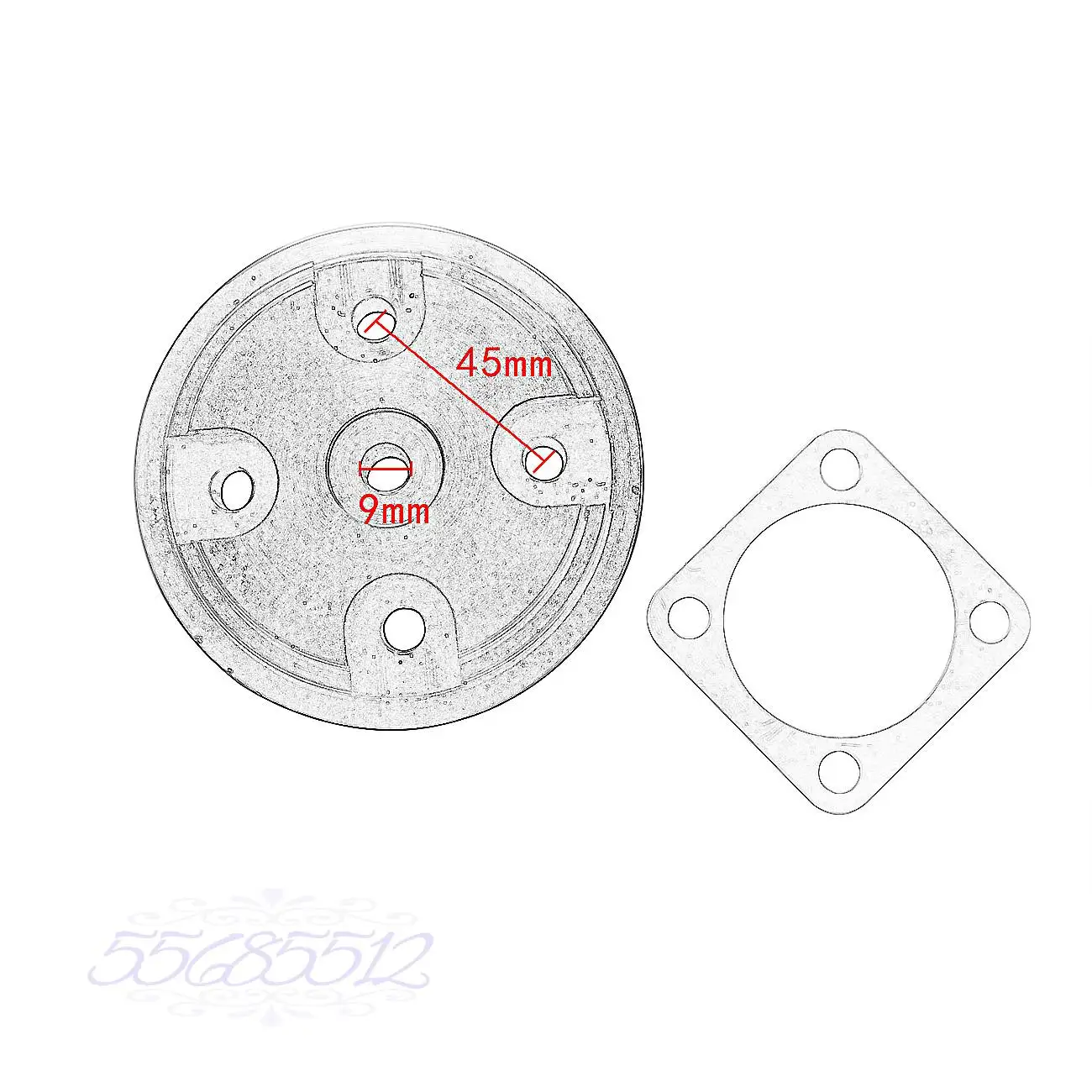 Зеленая крышка головки цилиндра с ЧПУ цилиндр и 4 болта подходит для мотоцикла 80