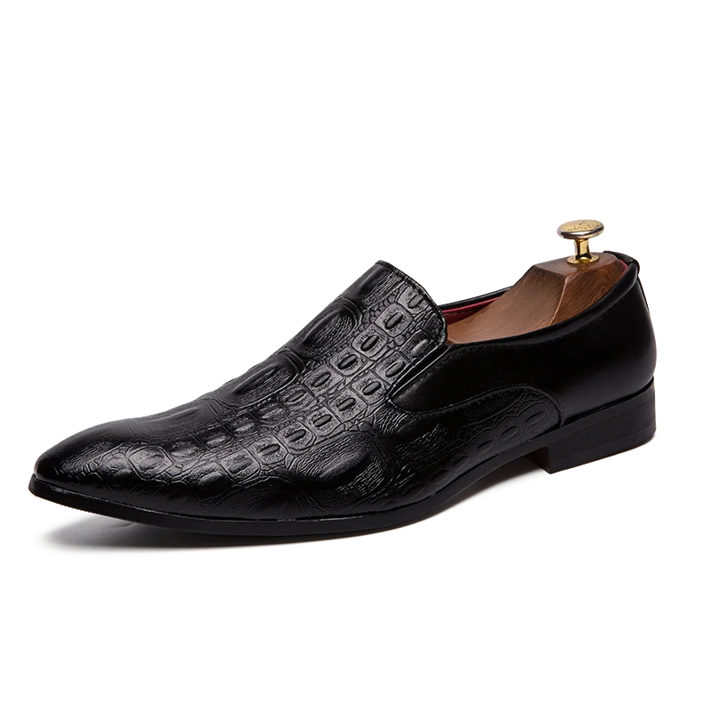 2019 Spring Men Leather Formal Dress Shoes Point Toe Slip on Rubber Sole Black White Chaussure Homme Zapatos De Hombre Man | Обувь