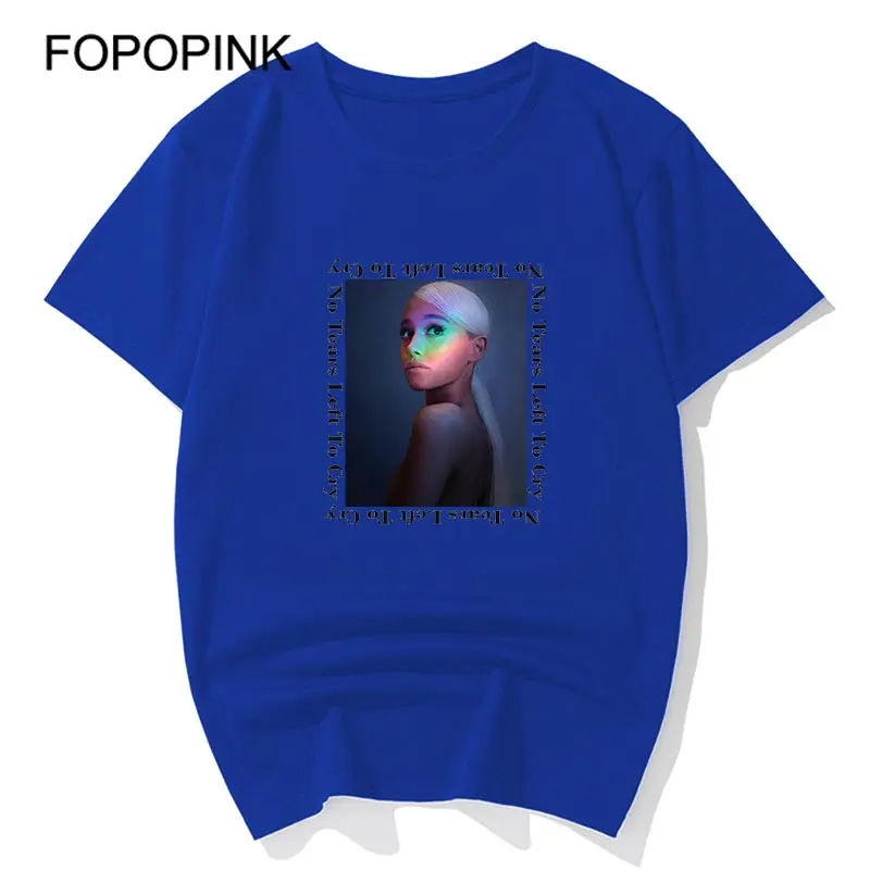 Футболка с принтом No Tears Left To Cry Мужская Уличная Повседневная летняя футболка Ariana