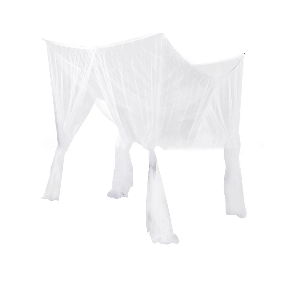European Style 4 Corner Post Bed Canopy Mosquito Net Full Netting Bedding 190x210x240cm (White) | Дом и сад