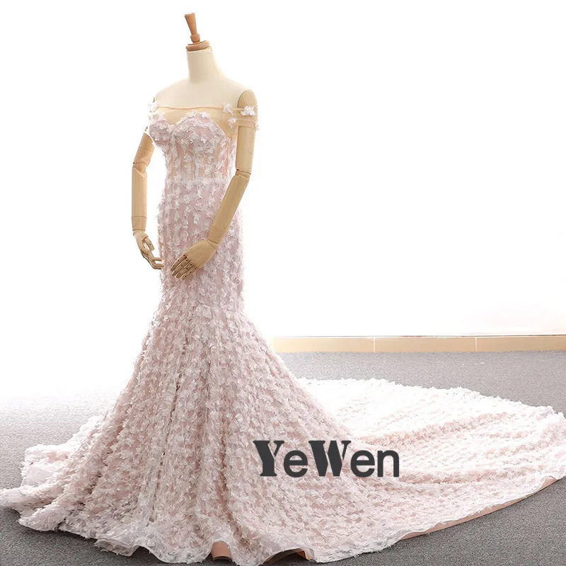 Robe de soiree вырез лодочка аппликация Длинные вечерние платья 2018 элегантное