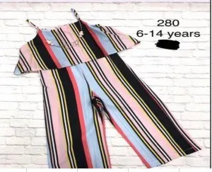 Комбинезоны в Вертикальную Полоску для девочек модный детский комбинезон с