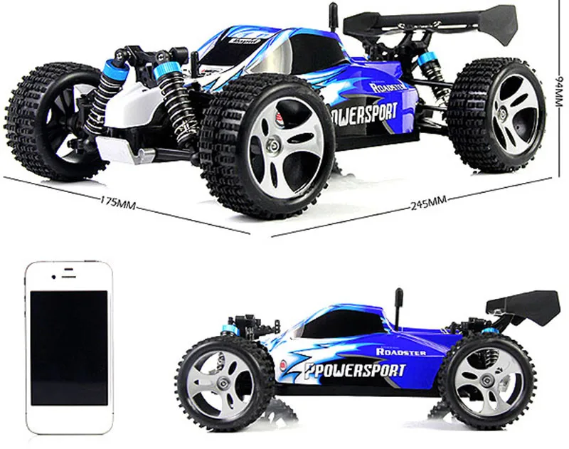 Рекомендуем Wltoys A959 B 2 4G 4CH дистанционное управление RC гоночный скоростной