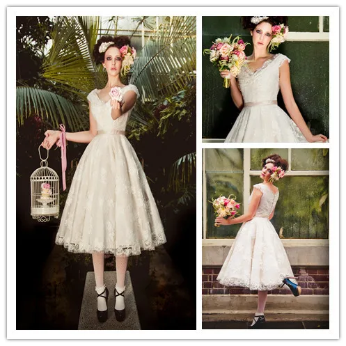 Inexpensive White Tea Length Informal Wedding Dresses 2014 Style Sleeveless Bridal Gowns For Brides Topo De Casamento | Свадьбы и