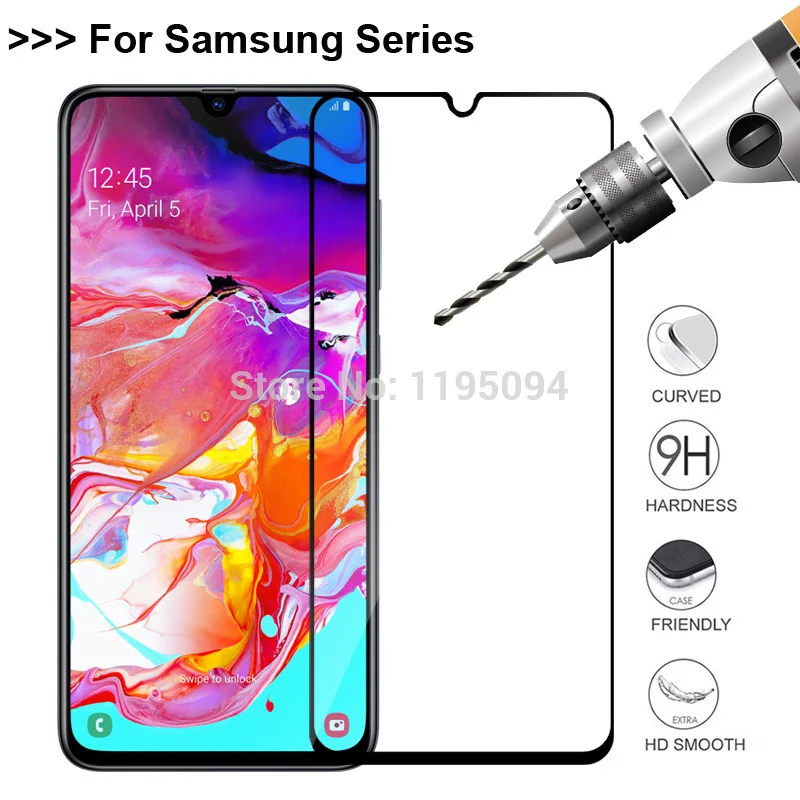 Закаленное стекло для samsung Galaxy A30s A10 A20 A30 A40 A50 Полное покрытие экрана протектор M20