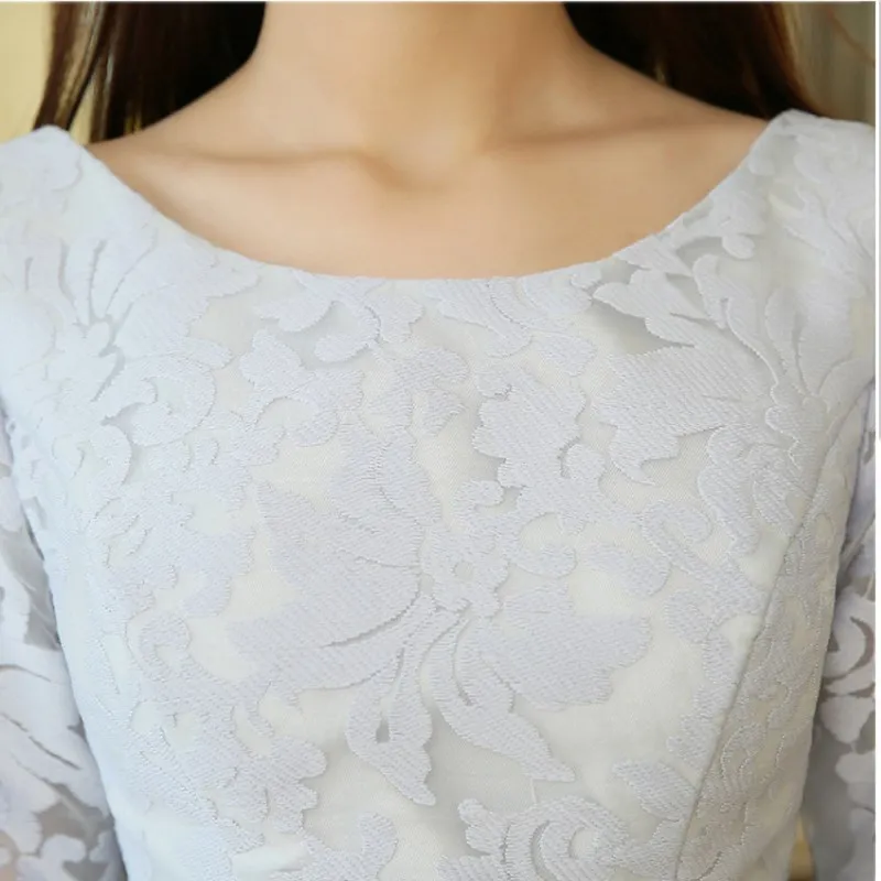 Ruthshen/серебристо серые Короткие коктейльные платья полупальто кружевной топ Vestidos