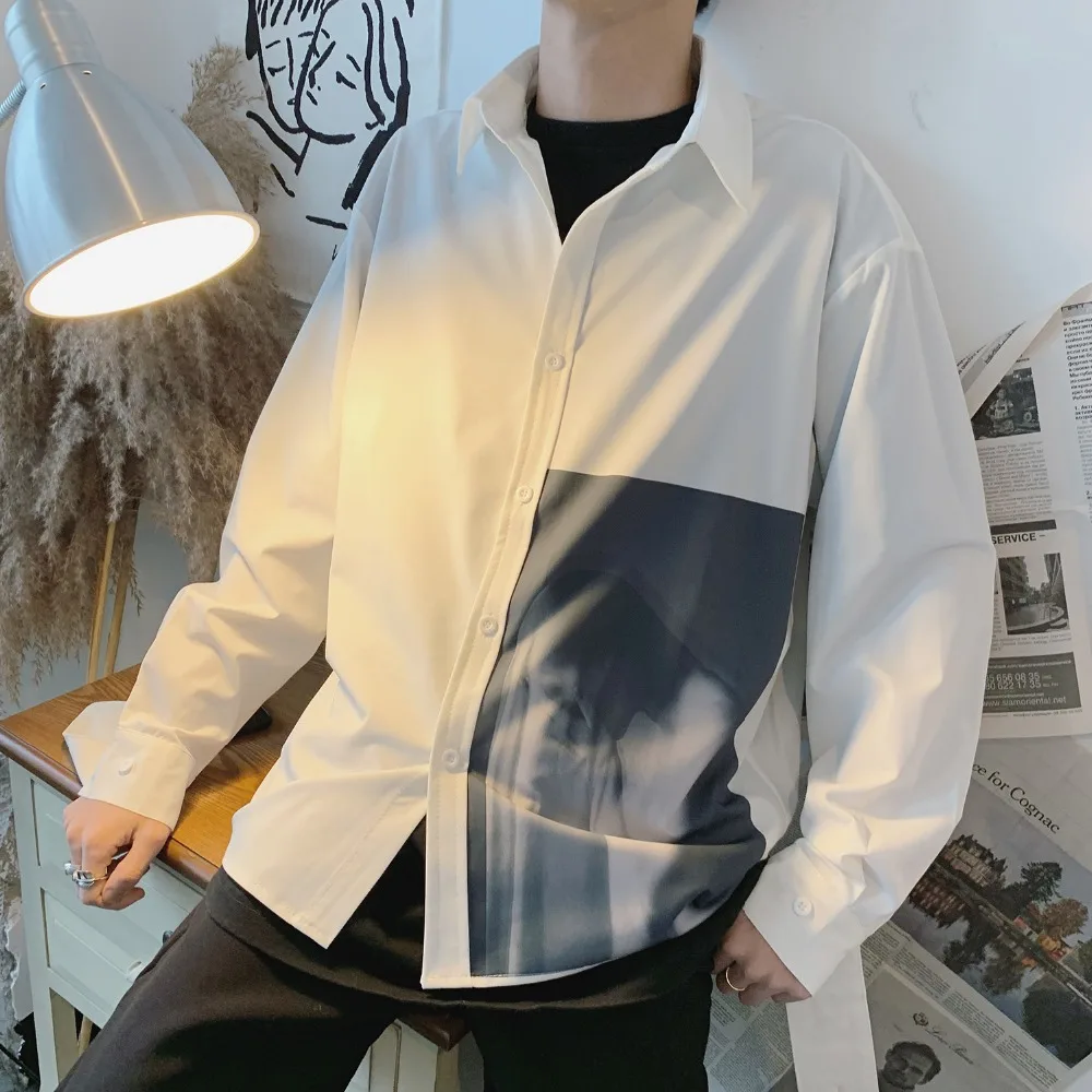 2019 корейский стиль для мужчин Ulzzang Freshing темпера t Youth Инди Попс Свободная