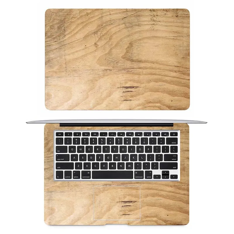Деревянная наклейка для ноутбука Apple Macbook Pro Air retina 11 12 13 15 дюймов Mac hp защитная пленка - Цвет: AC side