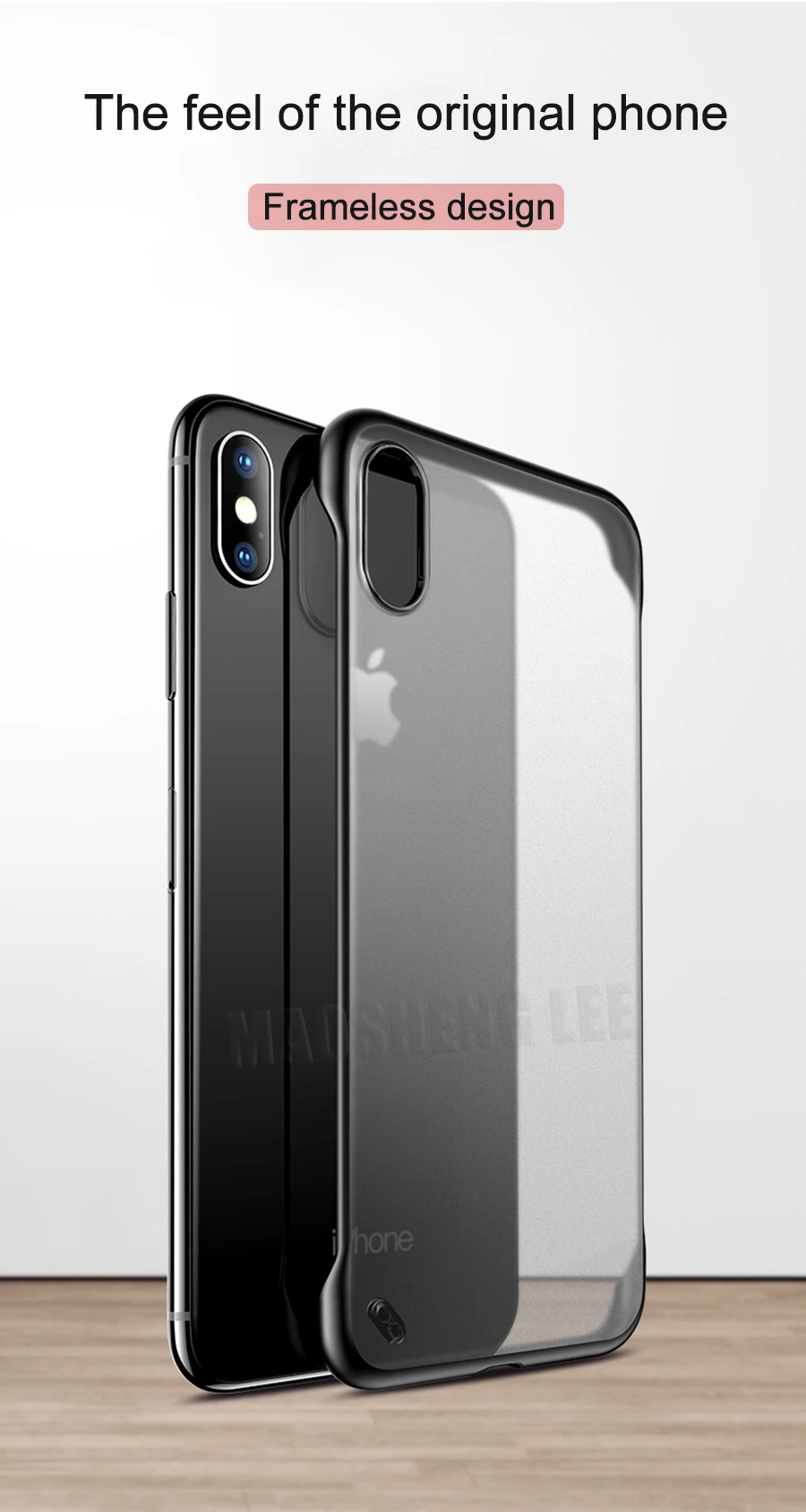 Прозрачный матовый чехол для iPhone X XS Max XR ультра-тонкий анти-падение без границы чехол для iPhone XR XS Max задняя крышка