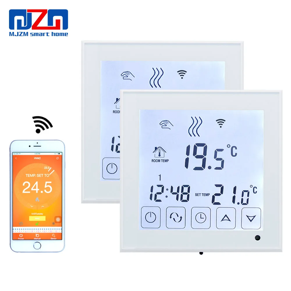 MJZM 2pcs 16A03 1 WiFi цифровой термостат синий белый подсветка подпольное Отопление