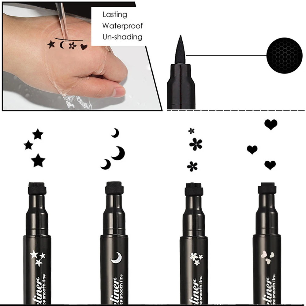 Быстрая доставка 4 вида стилей шелковая черная жидкая Водостойкая Подводка для