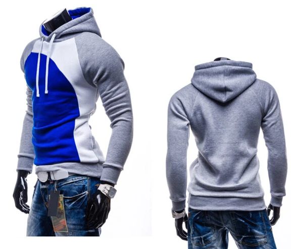 

9 Colors Mens Hot Hoodies Patchwork Three Colors Male Fashion Popular Up Outwears