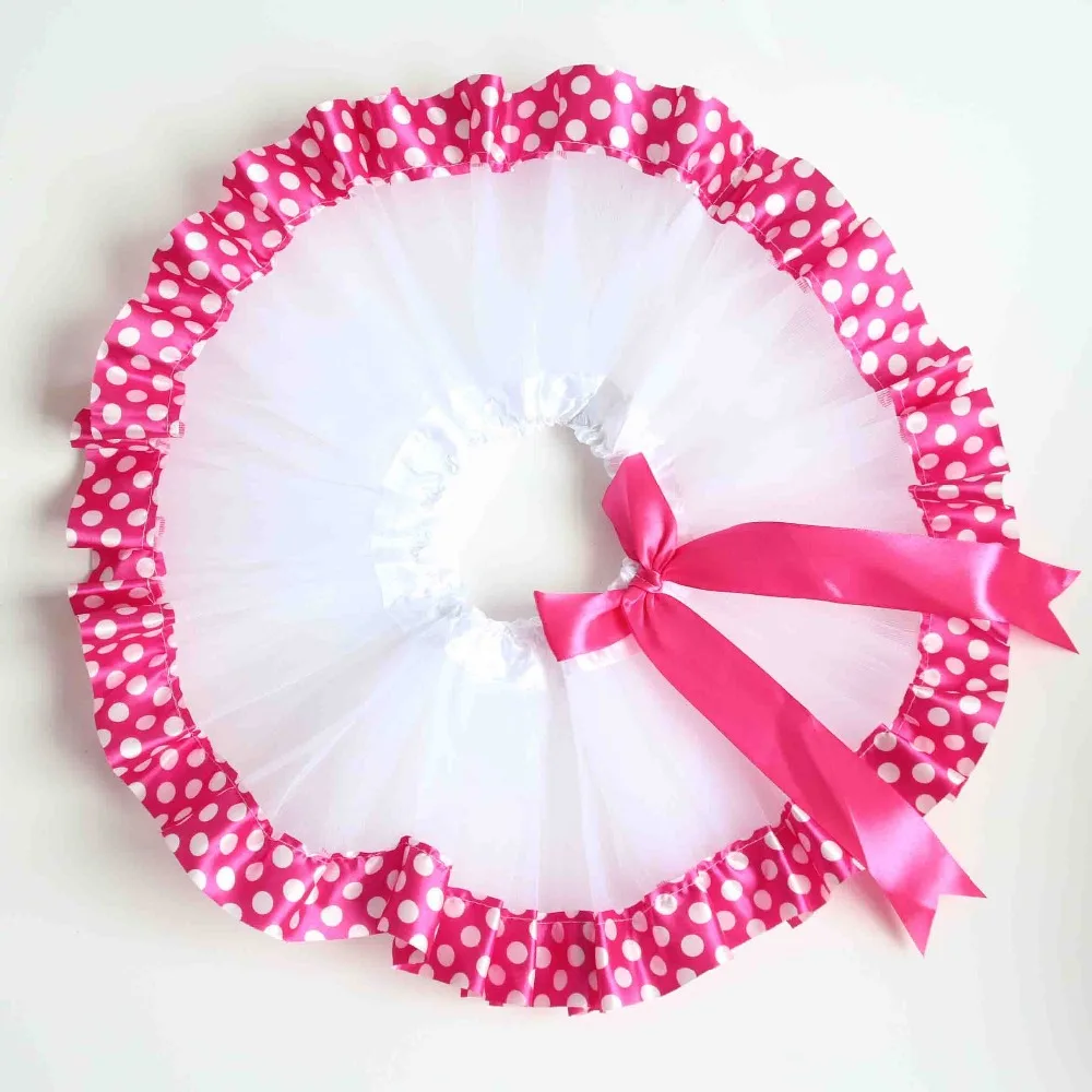 Юбка американка для девочек детская белая юбка с лентой фатиновая малышей Мини