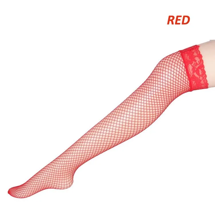 red Белый цвет женские чулки calcetines largos прозрачные чулки Валентина сексуальный уличный стиль - Цвет: red