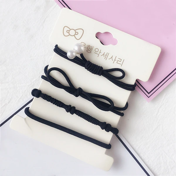 4 шт. аксессуары для волос эластичные резинки кольцо головной убор эластичная