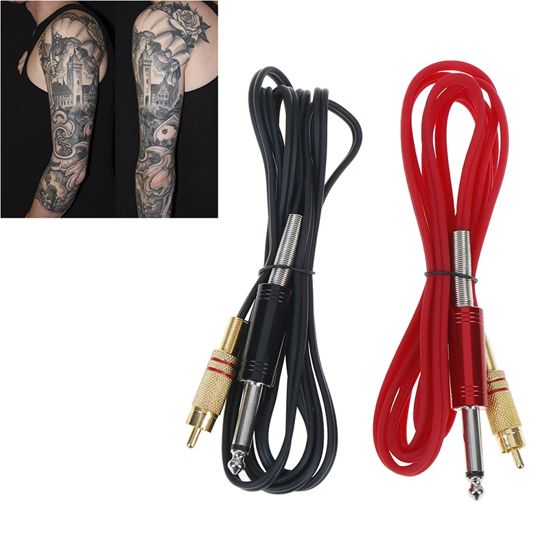 6 футов RCA силиконовый шнур черный резиновый для татуировочной машинки