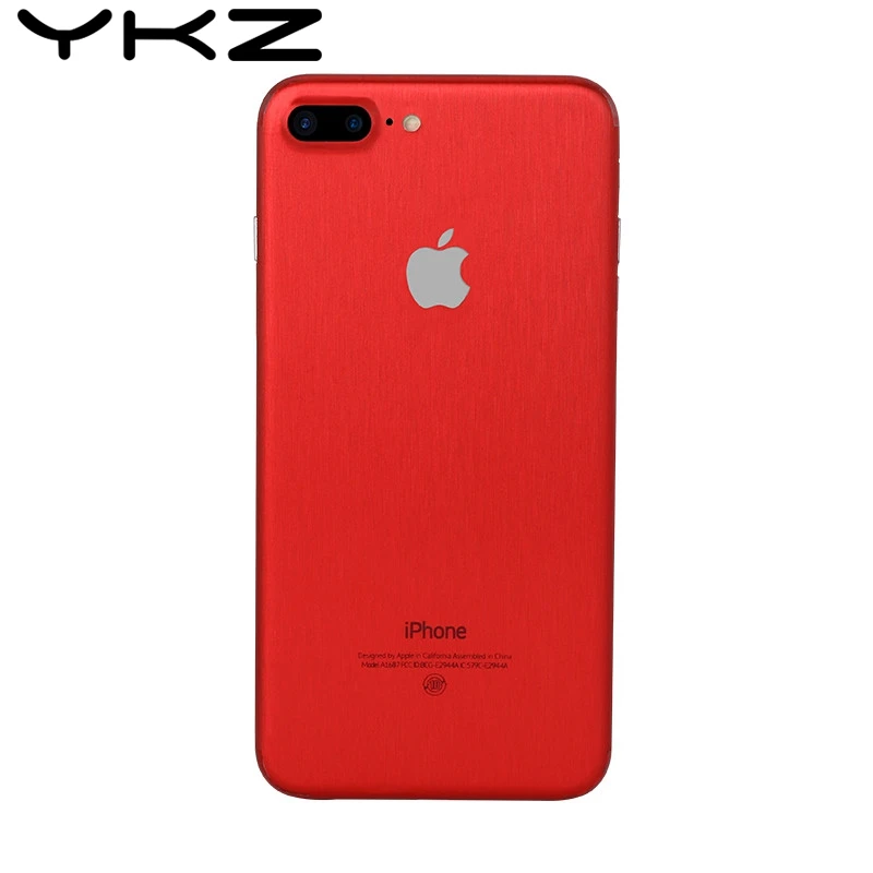 Ykz 2 шт. для iPhone 7 4.7 дюймов Стикеры Металл Матовый назад полный защитный Плёнки