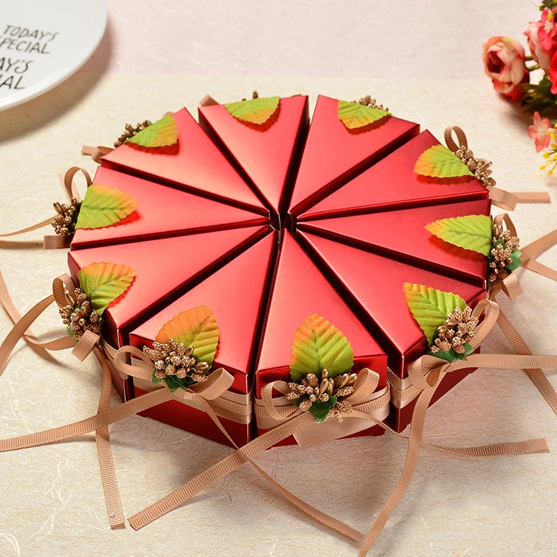 Wedding &amp Engagement Candy box A gift for a party Creative cake style Ten paper boxes can form shape | Дом и сад