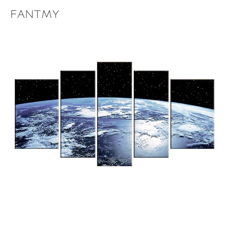 Fantmy Безрамное картину живопись по номерам Аннотация DIY Планета Земля картина