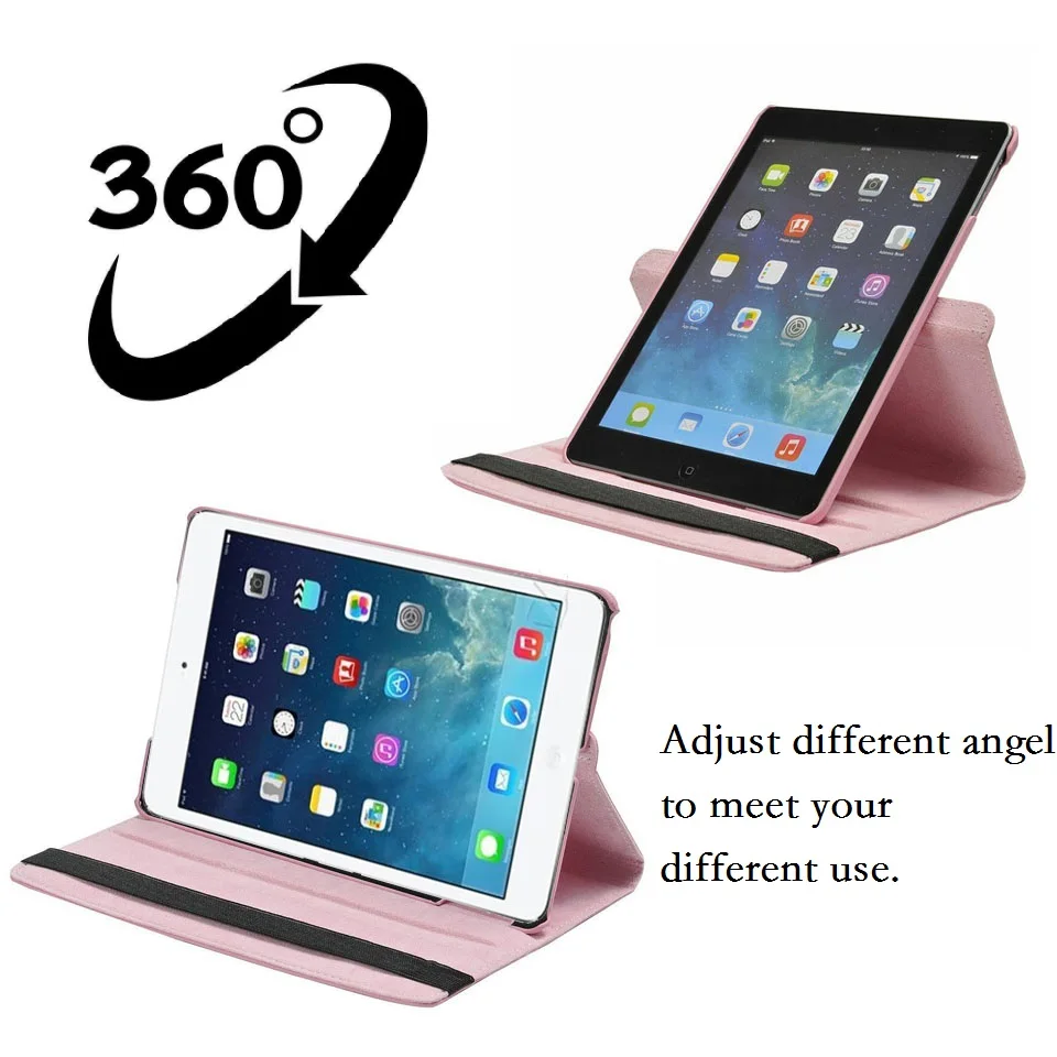 Чехол для планшета 9 7 дюйма чехол ipad Air 1 2 с поворотом на 360 градусов книжка из ПУ