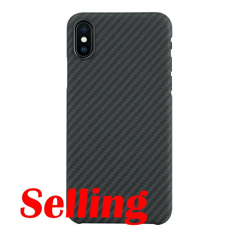 Роскошный чехол из настоящего углеродного волокна для Apple IPhone X XS Max 7 8 Plus Тонкий чехол матовый черный - Цвет: iPhone 7Plus 8Plus