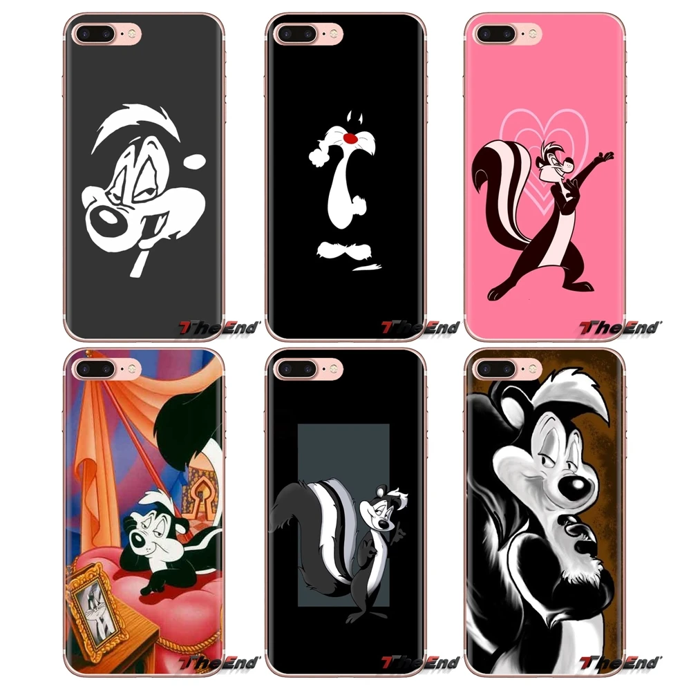Мягкие чехлы для Samsung Galaxy S3 S4 S5 Mini S6 S7 Edge S8 S9 S10 Plus Note 3 4 5 8 9 Pepe Le Pew French skunk Warner Bros |
