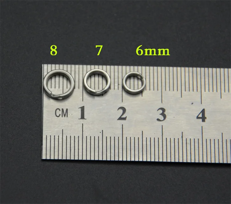 Castfun 100pcs/lot Stainless Steel Split Rings For Hard Bait Minnow Crank Stik Popper &amp Metal Jig Fishing lures | Спорт и